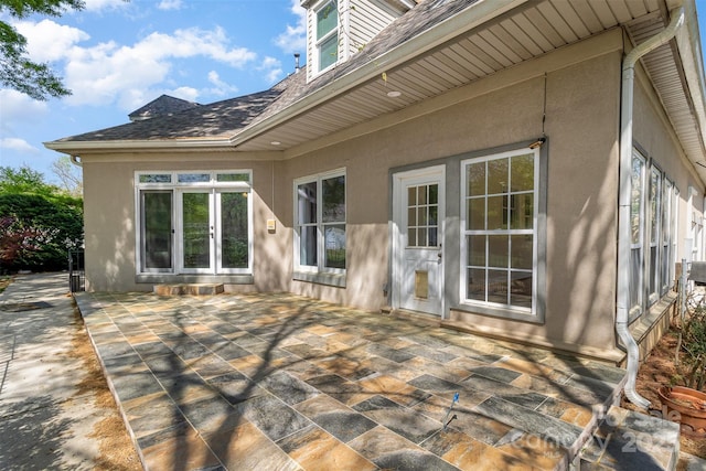 7900 Gilead Rd, Huntersville, NC 28078 - view of patio / terrace featuring french doors