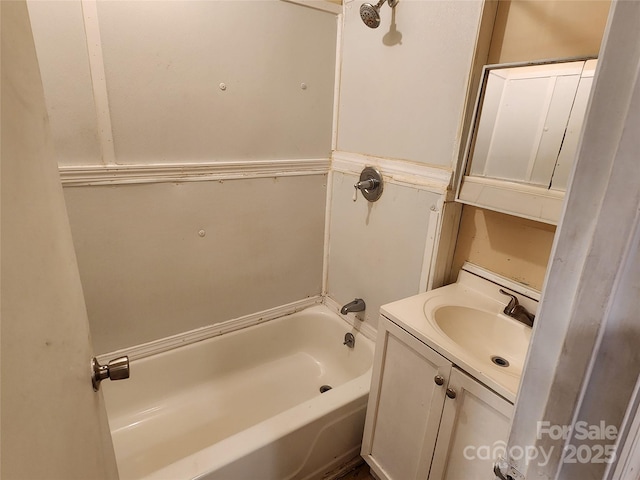 full bathroom featuring vanity and tub / shower combination