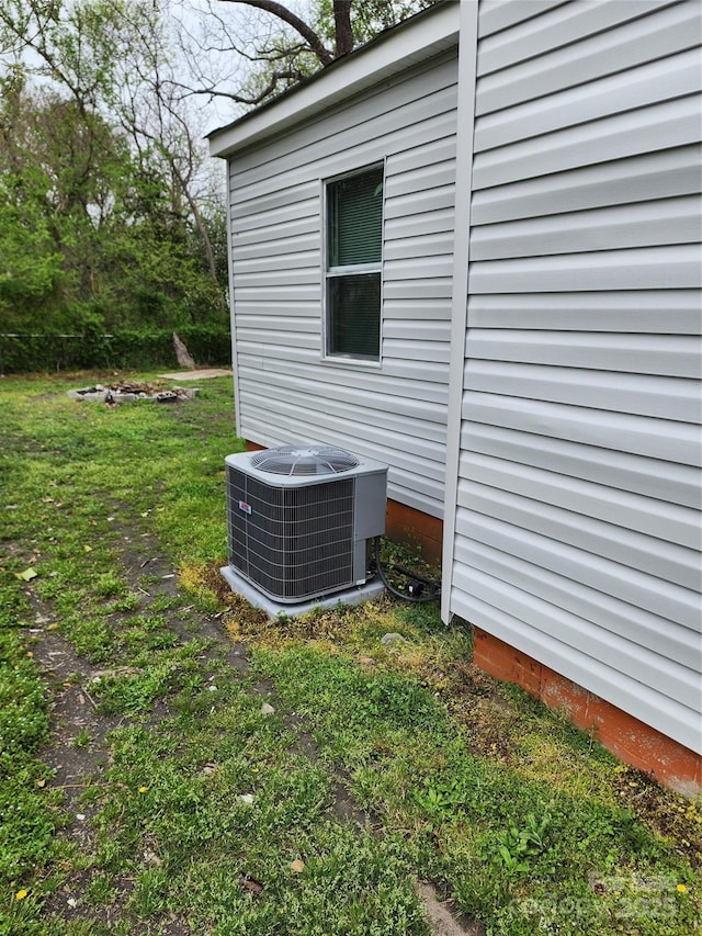 details with central AC unit