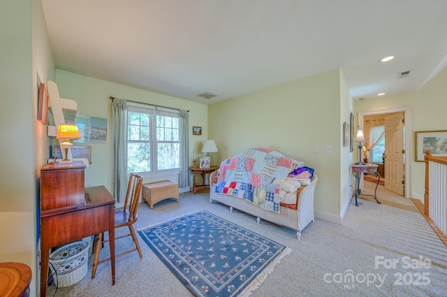161 Hamburg Mountain Rd, Weaverville, NC 28787 - carpeted living room featuring baseboards and recessed lighting