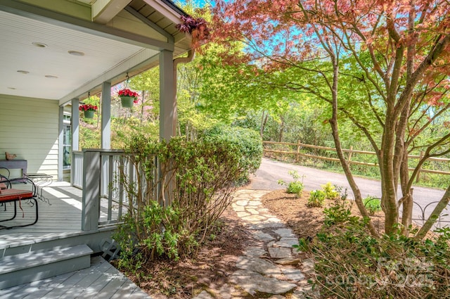 161 Hamburg Mountain Rd, Weaverville, NC 28787 - view of yard featuring a porch