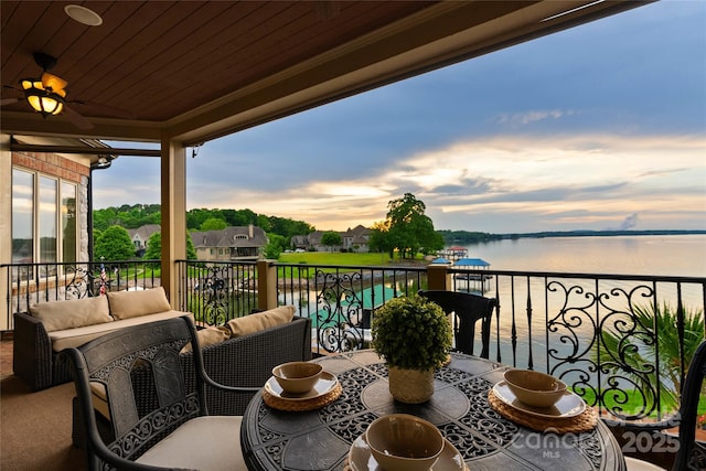 325 Ivy Arbor Cir, Rock Hill, SC 29732 - balcony with a water view and an outdoor hangout area