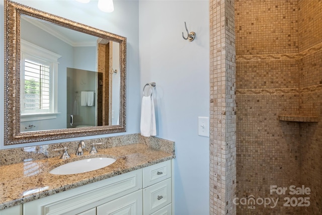 325 Ivy Arbor Cir, Rock Hill, SC 29732 - full bath with crown molding, vanity, and a shower