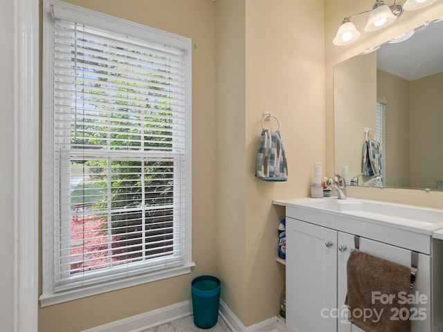 2248 Lawton Bluff Rd, Charlotte, NC 28226 - bathroom with vanity and healthy amount of natural light