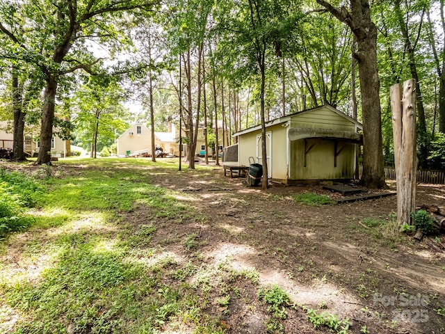 2248 Lawton Bluff Rd, Charlotte, NC 28226 - view of yard with an outdoor structure