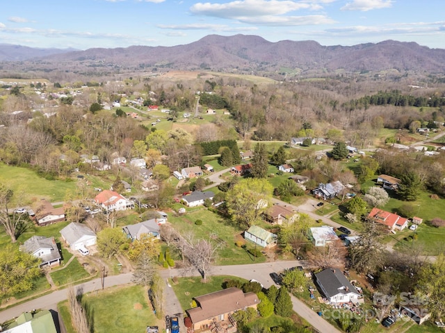 bird's eye view with a residential view and a mountain view