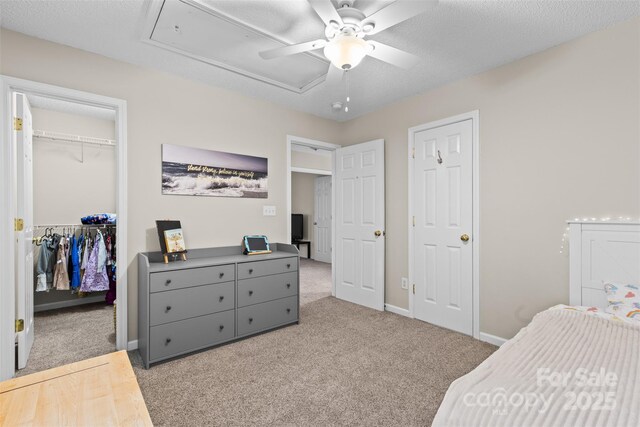 512 Red Oak Ct, Tega Cay, SC 29708 - bedroom featuring attic access, a spacious closet, a closet, and carpet flooring
