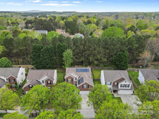512 Red Oak Ct, Tega Cay, SC 29708 - bird's eye view featuring a residential view and a wooded view