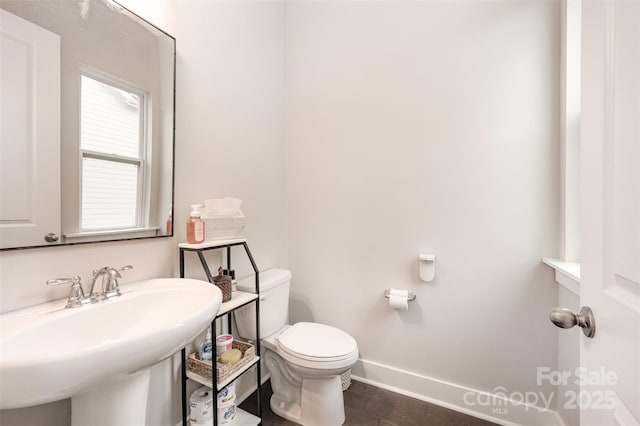 2332 Paddlers Cove Dr, Lake Wylie, SC 29710 - bathroom with a sink, toilet, and baseboards