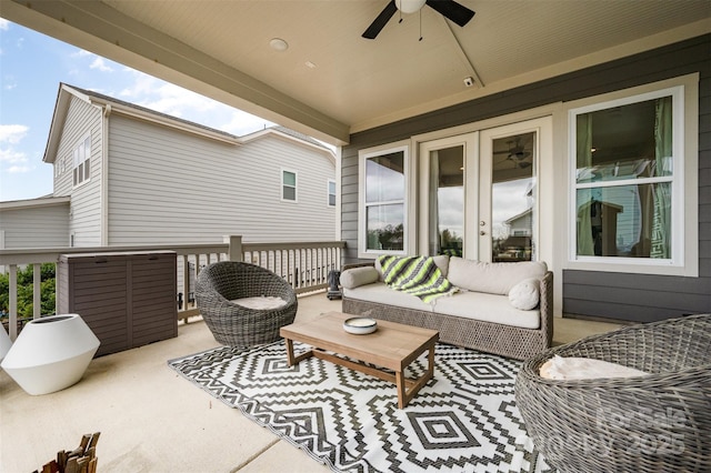 2332 Paddlers Cove Dr, Lake Wylie, SC 29710 - view of patio / terrace featuring ceiling fan and an outdoor hangout area