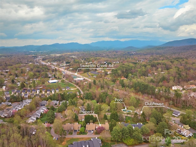 407 Sweeten Way, Asheville, NC 28803 - aerial view featuring a mountain view