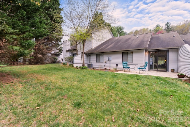 407 Sweeten Way, Asheville, NC 28803 - back of property with central air condition unit, a yard, and a patio