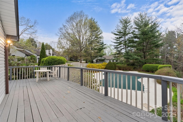 407 Sweeten Way, Asheville, NC 28803 - wooden terrace with a fenced in pool