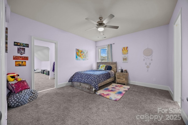 10904 Kilkenny Dr, Matthews, NC 28105 - carpeted bedroom with baseboards and ceiling fan