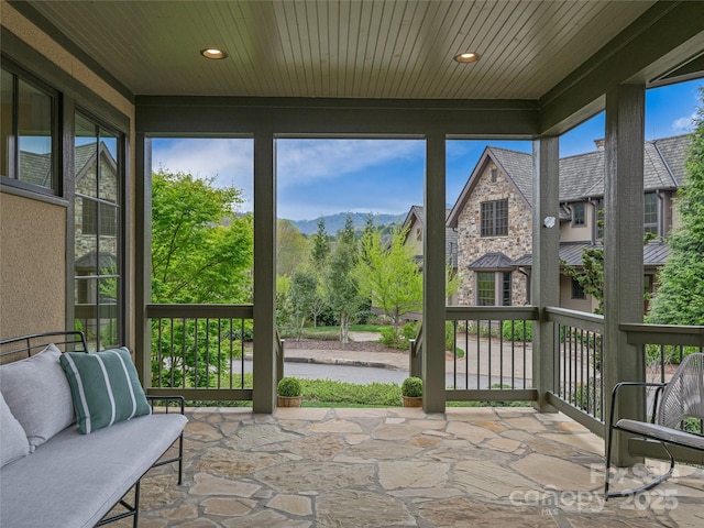17 Kiftsgate Ct, Asheville, NC 28804 - sunroom featuring plenty of natural light and a mountain view