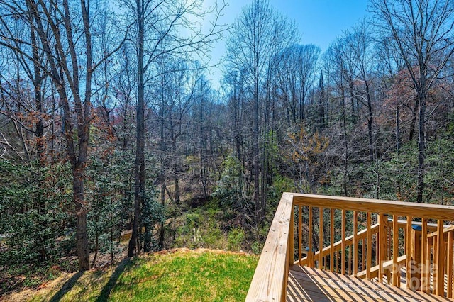 1314 39th Street Cir SW, Hickory, NC 28602 - deck featuring a view of trees
