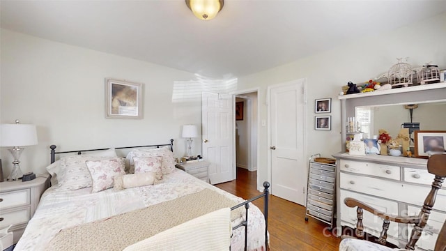 608 Forney Ave, Lincolnton, NC 28092 - bedroom with dark wood finished floors