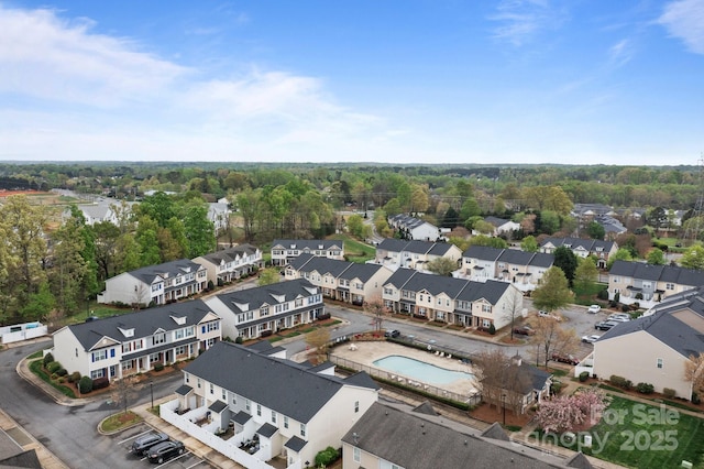drone / aerial view featuring a residential view