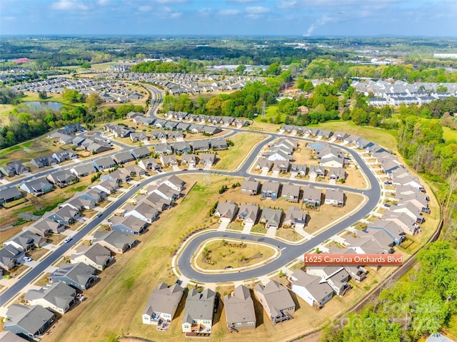 bird's eye view with a residential view