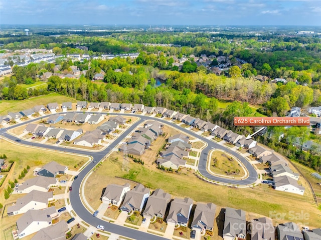 birds eye view of property featuring a residential view