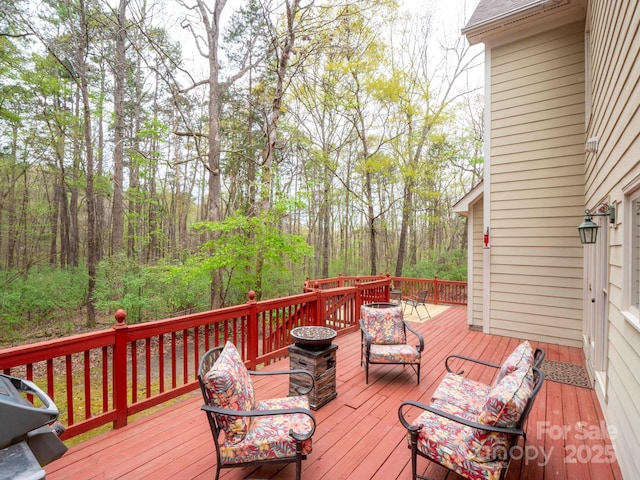 6108 Mcilwaine Rd, Huntersville, NC 28078 - deck with a view of trees and area for grilling