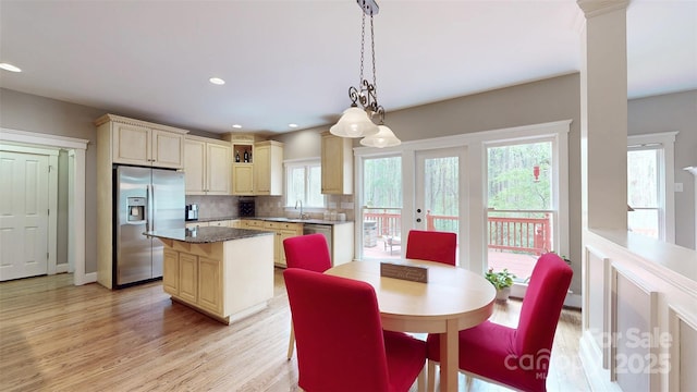 6108 Mcilwaine Rd, Huntersville, NC 28078 - dining area with recessed lighting, light wood-type flooring, and a wealth of natural light