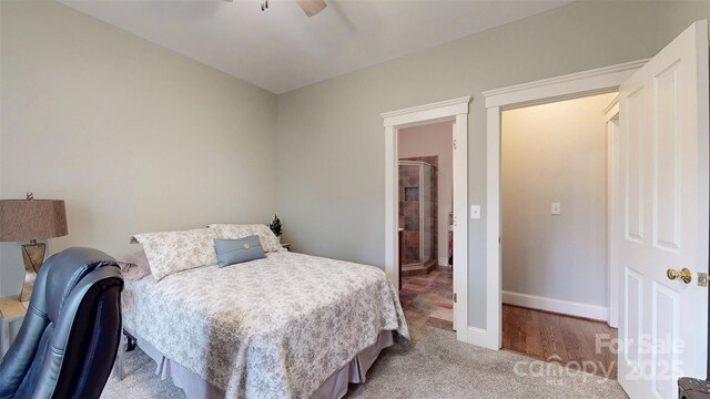 6108 Mcilwaine Rd, Huntersville, NC 28078 - bedroom with carpet, a ceiling fan, and baseboards