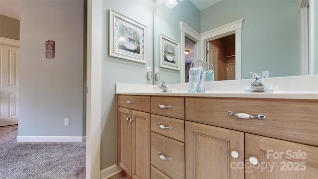 6108 Mcilwaine Rd, Huntersville, NC 28078 - full bathroom with baseboards, a sink, and double vanity