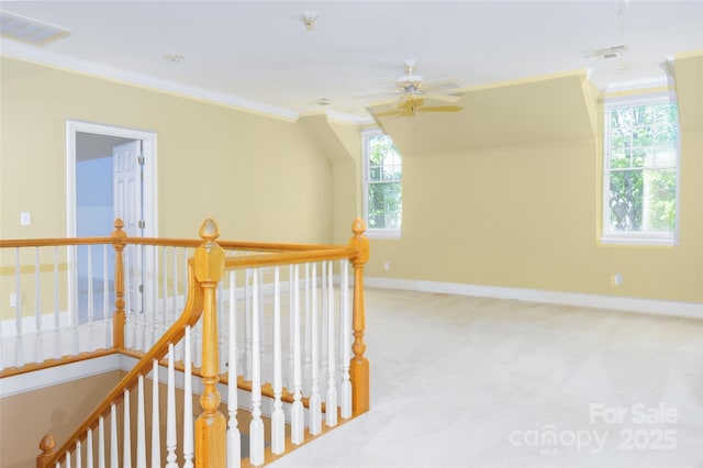 19113 Southport Dr, Cornelius, NC 28031 - corridor with a healthy amount of sunlight, an upstairs landing, and visible vents