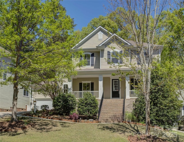 14103 Grand Traverse Dr, Charlotte, NC 28278 - view of front of home with brick siding and covered porch