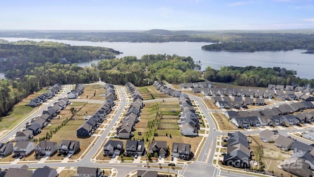 15126 Shallow Ridge Rd, Charlotte, NC 28278 - drone / aerial view with a water view, a residential view, and a wooded view