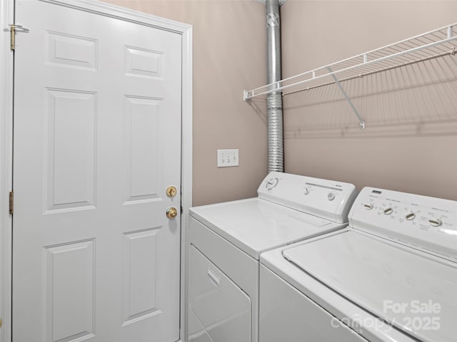 135 S Sunberry Trl, Fletcher, NC 28732 - clothes washing area with washing machine and dryer and laundry area