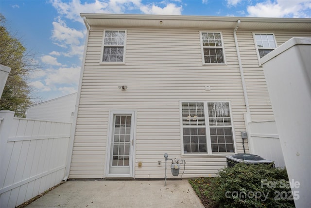 7445 Abigail Glen Dr, Charlotte, NC 28212 - back of house featuring a patio, fence, and central air condition unit