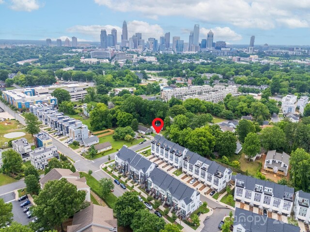 648 W End Dr, Charlotte, NC 28208 - aerial view of city skyline and a tree filled landscape