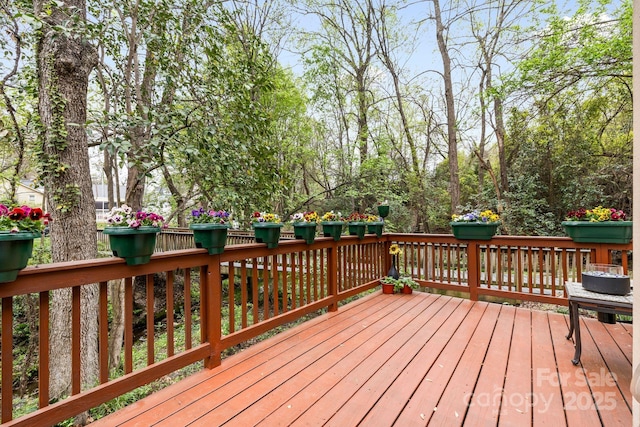 view of wooden terrace