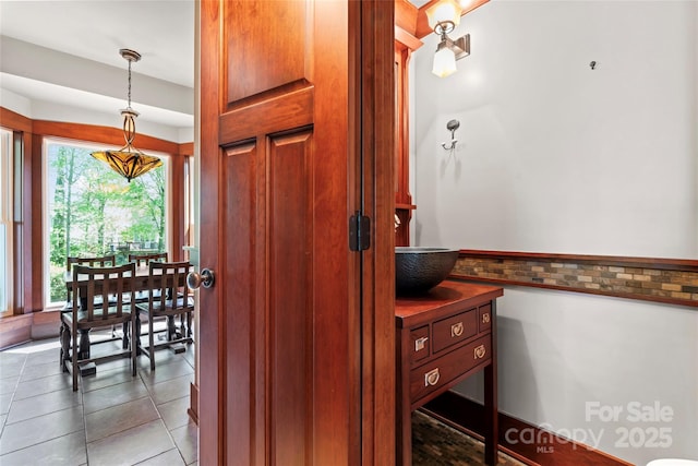bathroom featuring tile patterned flooring