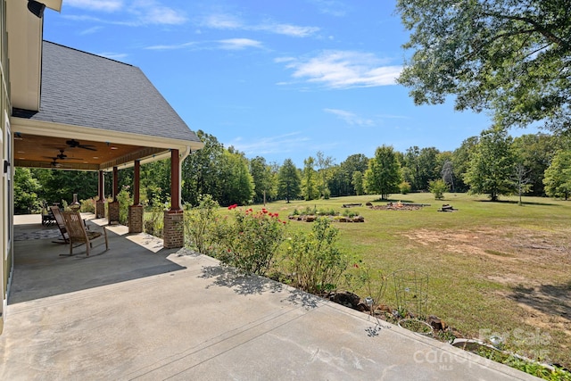 5546/5510 Hoodtown Rd, Sharon, SC 29742 - view of patio / terrace with ceiling fan