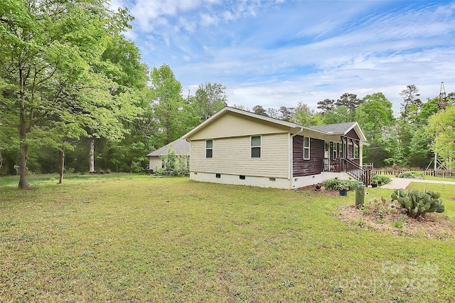 8301 Washington Blvd, Charlotte, NC 28262 - view of side of property with crawl space and a lawn