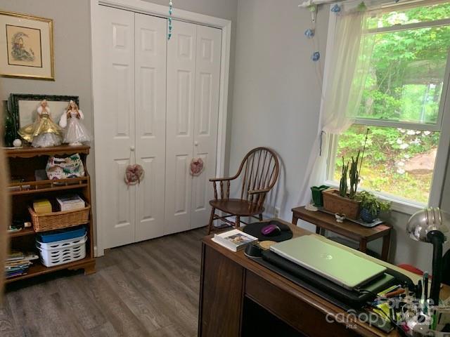 1474 Holiday Drive 14 & 15, Hendersonville, NC 28739 - office area featuring wood finished floors and healthy amount of natural light