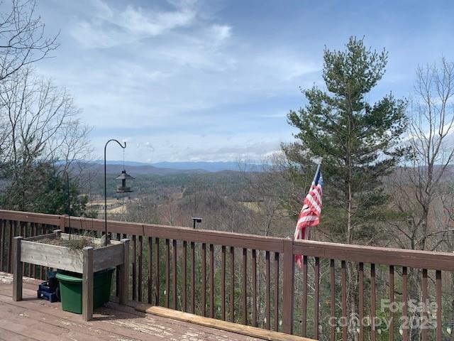1474 Holiday Drive 14 & 15, Hendersonville, NC 28739 - wooden terrace with a mountain view