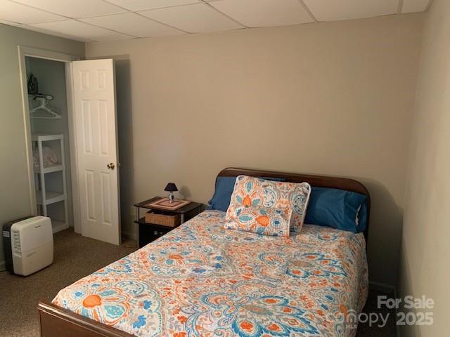 1474 Holiday Drive 14 & 15, Hendersonville, NC 28739 - carpeted bedroom featuring a drop ceiling