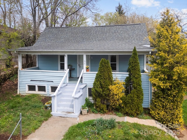 67 Montana Ave, Asheville, NC 28806 - view of front facade with a shingled roof and covered porch