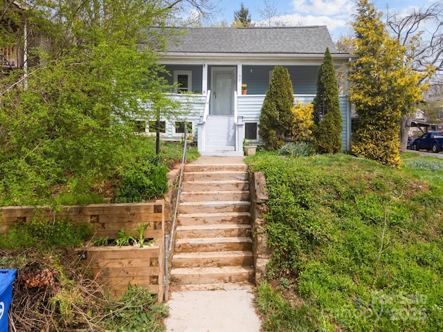 67 Montana Ave, Asheville, NC 28806 - view of front of house featuring stairs and a shingled roof