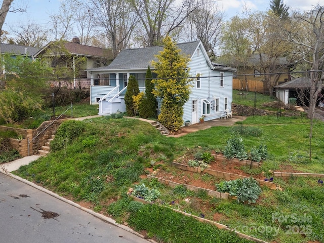 67 Montana Ave, Asheville, NC 28806 - exterior space featuring a vegetable garden and stairway