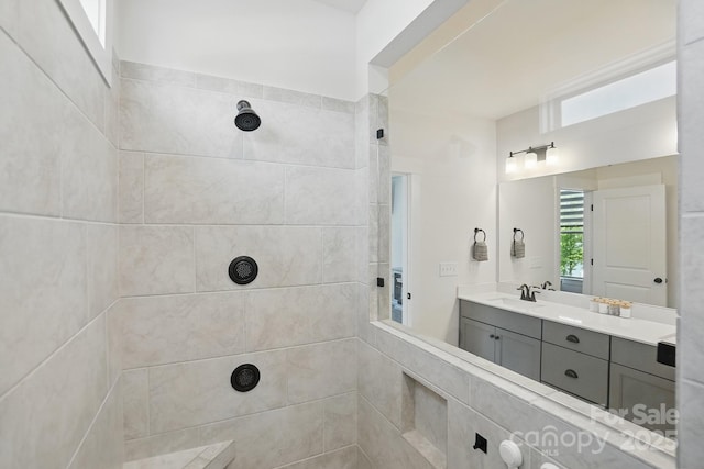 4120 Spring Cove Way, Belmont, NC 28012 - full bathroom with a tile shower and vanity