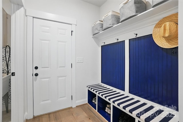 4120 Spring Cove Way, Belmont, NC 28012 - mudroom with baseboards and wood finished floors