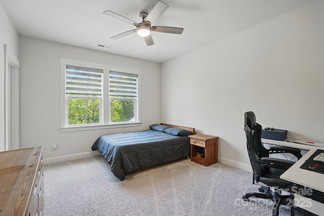 4120 Spring Cove Way, Belmont, NC 28012 - carpeted bedroom featuring visible vents, baseboards, and ceiling fan