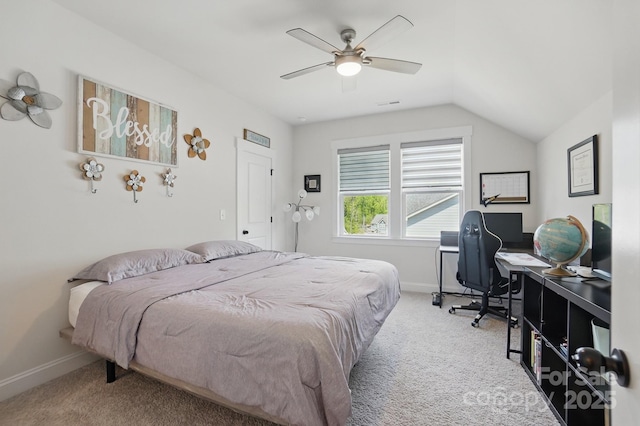 4120 Spring Cove Way, Belmont, NC 28012 - bedroom with carpet floors, lofted ceiling, and baseboards