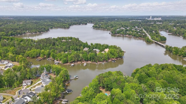 4120 Spring Cove Way, Belmont, NC 28012 - aerial view with a view of trees and a water view