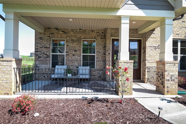 8313 Balcony Bridge Rd, Huntersville, NC 28078 - entrance to property featuring a porch and brick siding